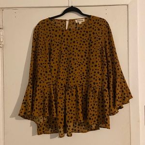 Bell Sleeved Cheetah Top